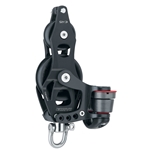 45 mm | Harken 6234 - Aluminum Element Fiddle Block, Swivel, Becket, Cam Cleat